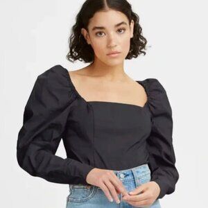 Levi’s Black Junie Mutton Sleeve Blouse